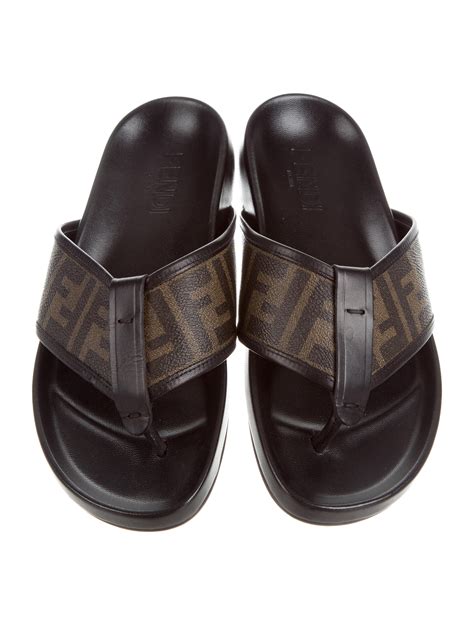 fendi zucca slide sandals